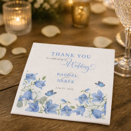 Blaublume Hochzeitspapier Napkin Serviette