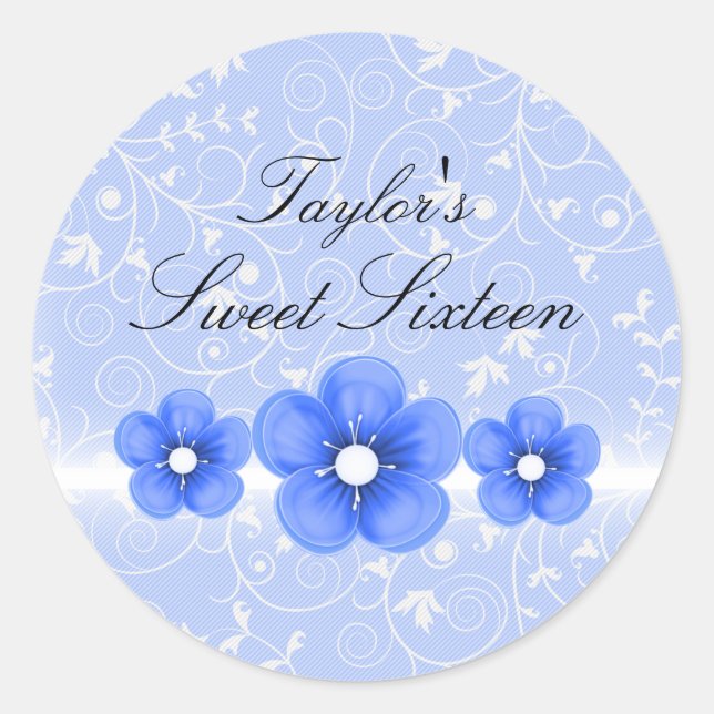 Blaublume Sweet16 Sticker (Vorderseite)
