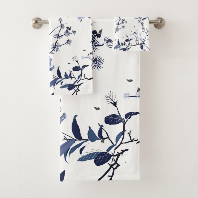 Blaublumen Badhandtuch Set (Insitu)