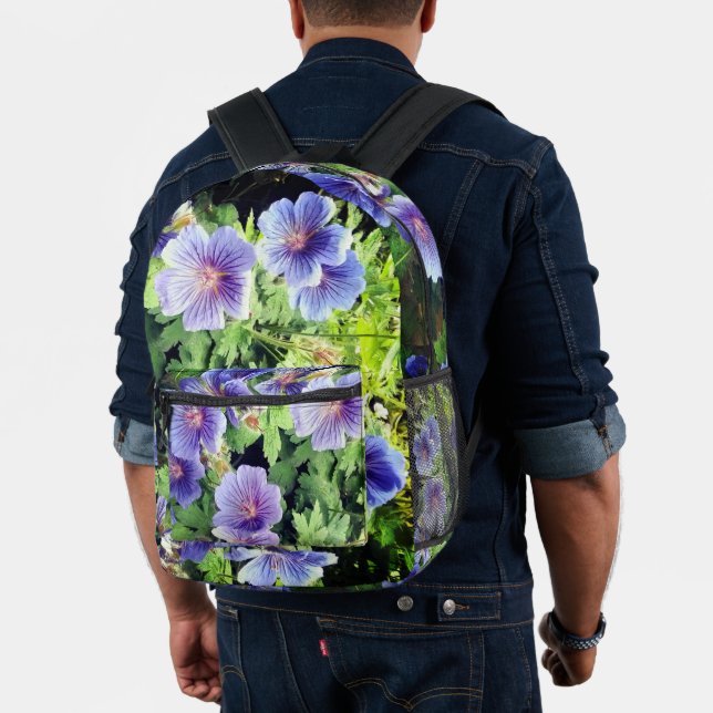 Blaublumen Bedruckter Rucksack (Insitu (Modell))