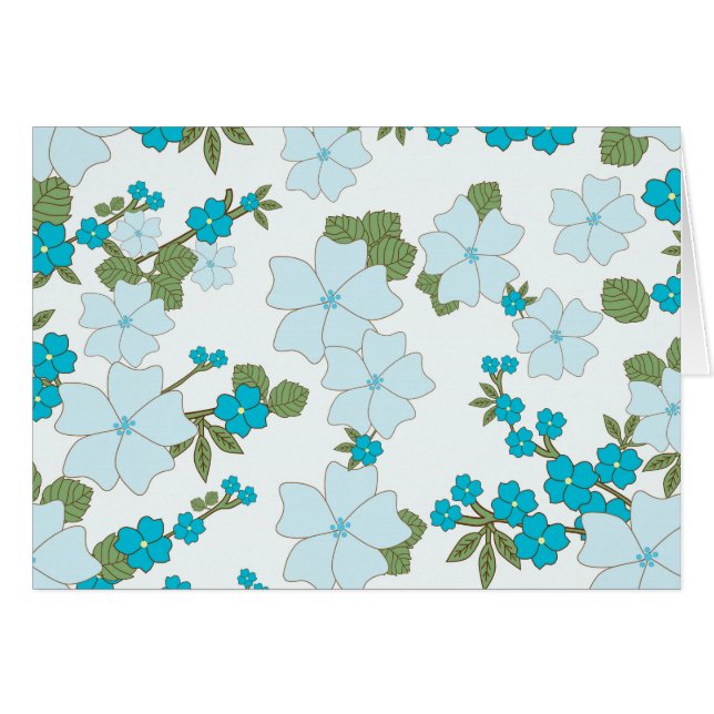 Blaublumen, Blumenmuster, Muster der Blume (Vorderseite (Horizontal))