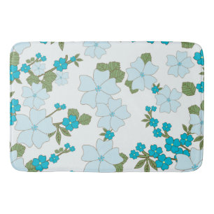 Blaublumen, Blumenmuster, Muster der Blume Badematte