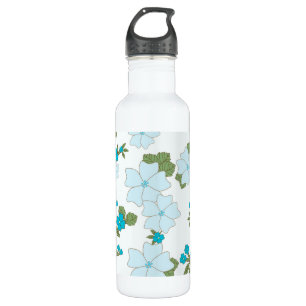 Blaublumen, Blumenmuster, Muster der Blume Edelstahlflasche