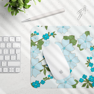 Blaublumen, Blumenmuster, Muster der Blume Mousepad