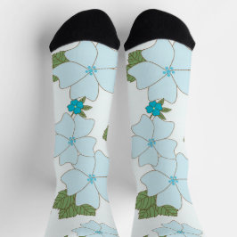 Blaublumen, Blumenmuster, Muster der Blume Socken