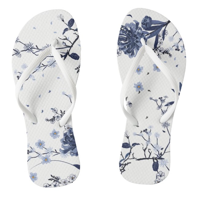 Blaublumen Flip Flops (Fußbett)