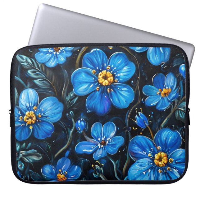 Blaublumen Laptopschutzhülle (Vorderseite)