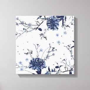 Blaublumen Leinwanddruck