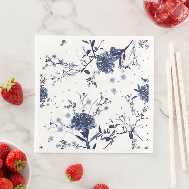 Blaublumen Serviette (Beispiel)