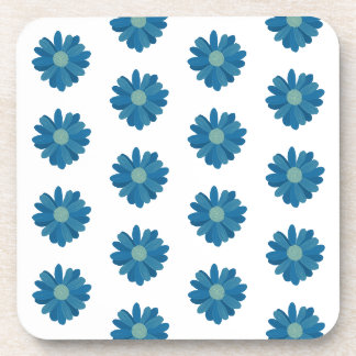 Blaublumenmuster Hartkunststoff-Untersetzer Getränkeuntersetzer