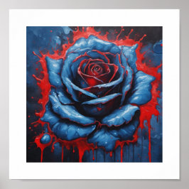 Blaublut-Moon-Rose-Poster Poster