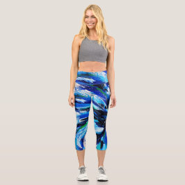Blaublüte Capri Leggings