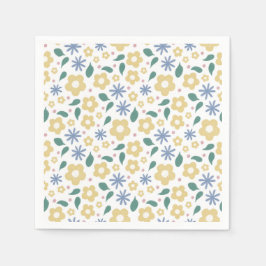 Blaublütencocktail-Serviette Serviette