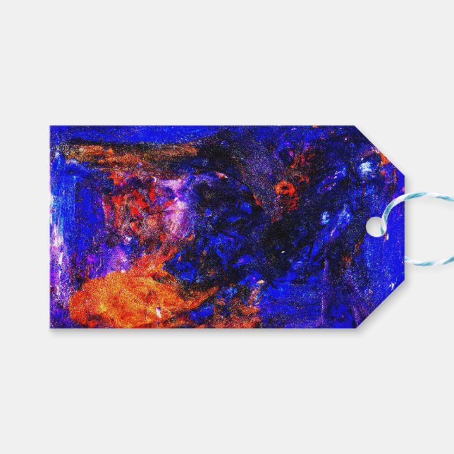 Blaubrasse Geschenkanhänger (Vorderseite (Horizontal))