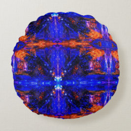 Blaubrasse Rundes Kissen