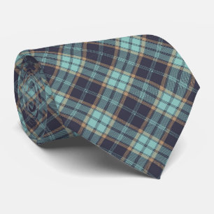 Blaubrauner Tartan Kariertes rustikales Muster fü Krawatte