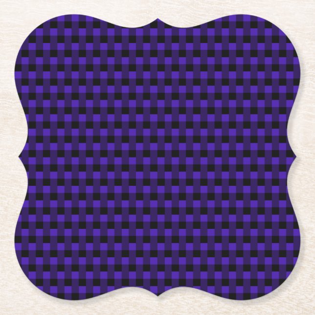 Blaucheck Paper Coaster Untersetzer (Vorderseite)