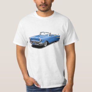 Blaue 1957 klassische "Bel Air"-Umwandelbar-Shirt T-Shirt
