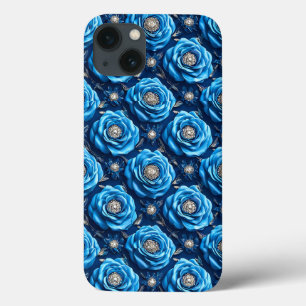 Blaue 3D-Rose Case-Mate iPhone Hülle