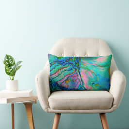 Blaue Abalone-Schalen-Akzentschale-Kissen Lendenkissen