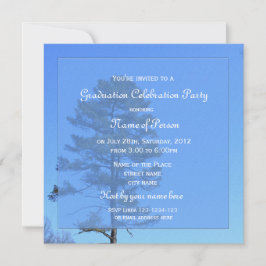 Blaue Abschluss Einladung