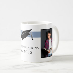 Blaue Abschluss Gratulations Foto Abschlussfeier Kaffeetasse