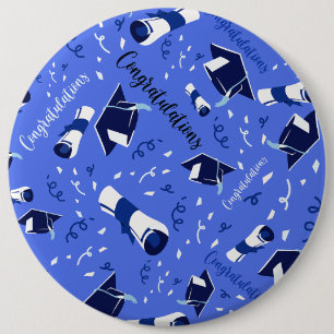 Blaue Abschlussgratulationen Button