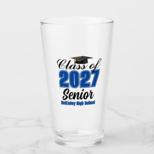 Blaue Abschlussklasse 2027 Senior Custom High Scho Glas