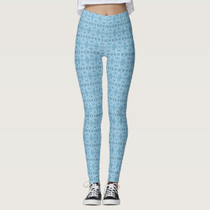 Blaue abstrakte Aquarell-Kunst Leggings