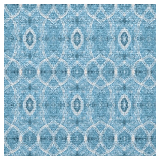 Blaue abstrakte Aquarell-Kunst Stoff (Muster)