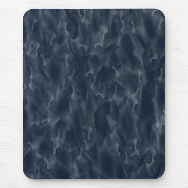 Blaue Abstrakte Aquarellfarbe Eleganter Chic Mousepad (Vorne)