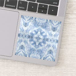 Blaue abstrakte Aquarellkunst Aufkleber