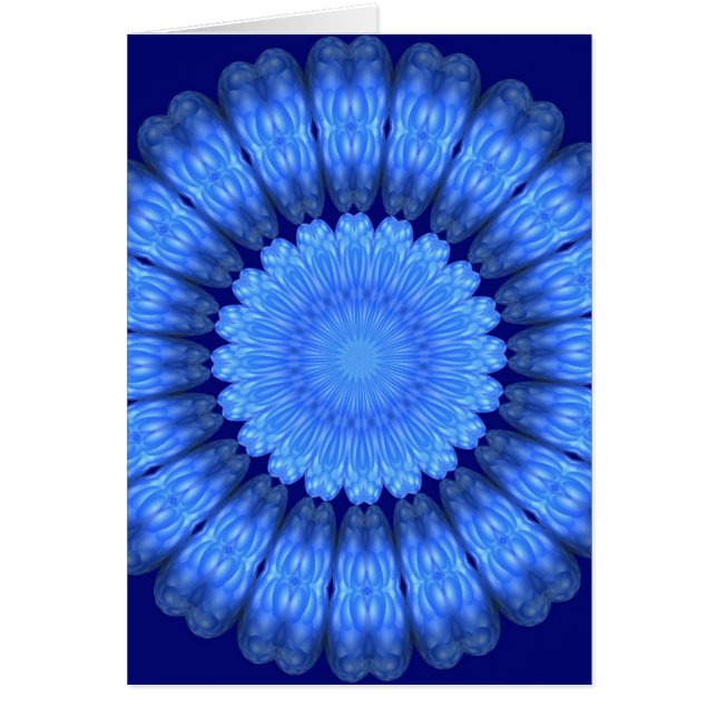 Blaue abstrakte Blume (Vorne)