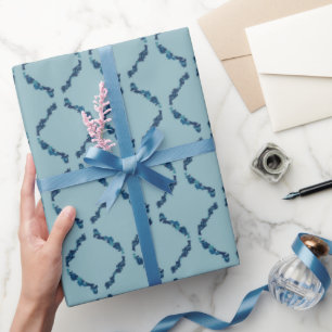 Blaue abstrakte Diamanten Geschenkpapier