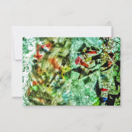 Blaue abstrakte Einladung, abstrakt aus Gerecycelt Einladung