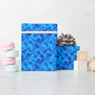 Blaue Abstrakte Farbe Geschenkpapier