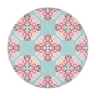 Blaue abstrakte Fliesen: niedlich Vintag. Schneidebrett