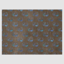 Blaue Abstrakte Friedenstruppen auf dem Braunen De Seidenpapier