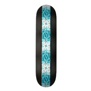 Blaue abstrakte geometrische Hintergrund-Schablone Skateboard