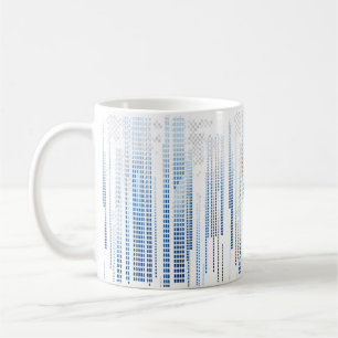 Blaue Abstrakte Geometrische Tasse