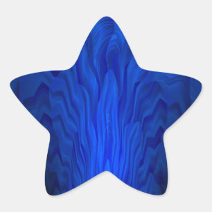 Blaue abstrakte Kunst Stern-Aufkleber