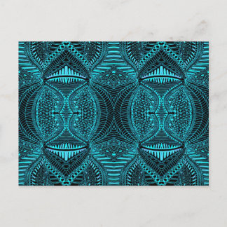 Blaue Abstrakte Landschaft Postkarte