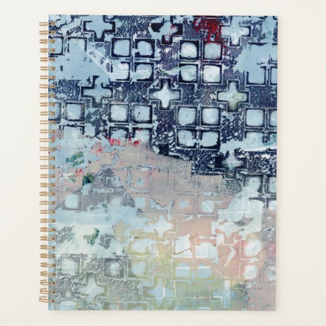 Blaue abstrakte Planerin für moderne Kunst Planer (Vorderseite)