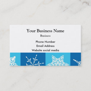 Blaue abstrakte Schneeflocke Visitenkarte