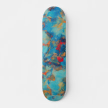 Blaue Abstrakte Skateboard