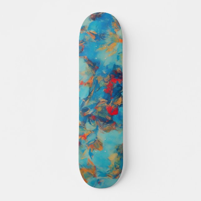 Blaue Abstrakte Skateboard (Vorne)