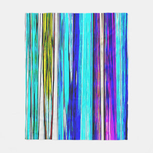 Blaue Abstrakte Streifen 606 Fleecedecke