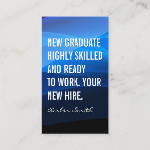 Blaue Abstrakte Waves   Neuer Abschluss Visitenkarte