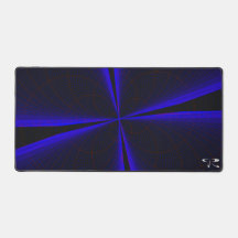 Blaue Accent Geometric Clover Leaf Maus Pad Mat