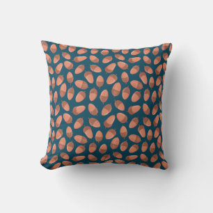 Blaue Acorn-Muster Kissen